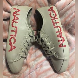 🛑CLEARANCE‼️ Nautica hessen sneaker nude & orange logo size 7
